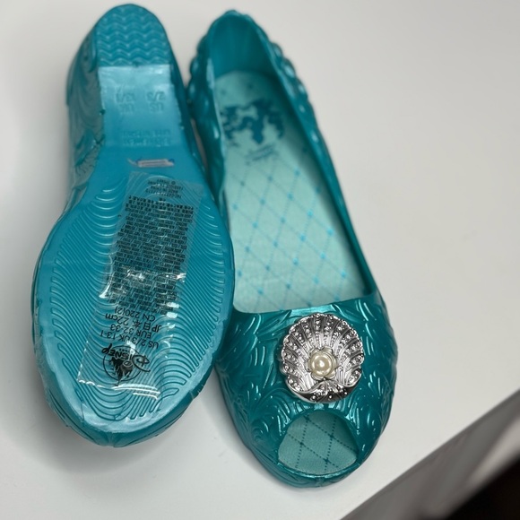 Disney The Little Mermaid Ariel Jelly Shoes – Girls Dress Up Size 2/3 - Picture 2 of 3